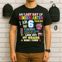 Last Day Kindergarten 1st Grade Here We Come Graduation For Kid T-Shirt thumb 6