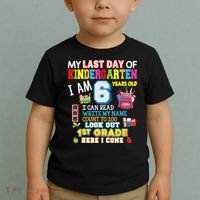 Last Day Kindergarten 1st Grade Here We Come Graduation For Kid Toddler T-Shirt thumb 2