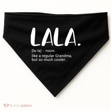 Lala Dictionary Like A Regular Grandma But Cooler Funny USA-Made Doggie Bandana
