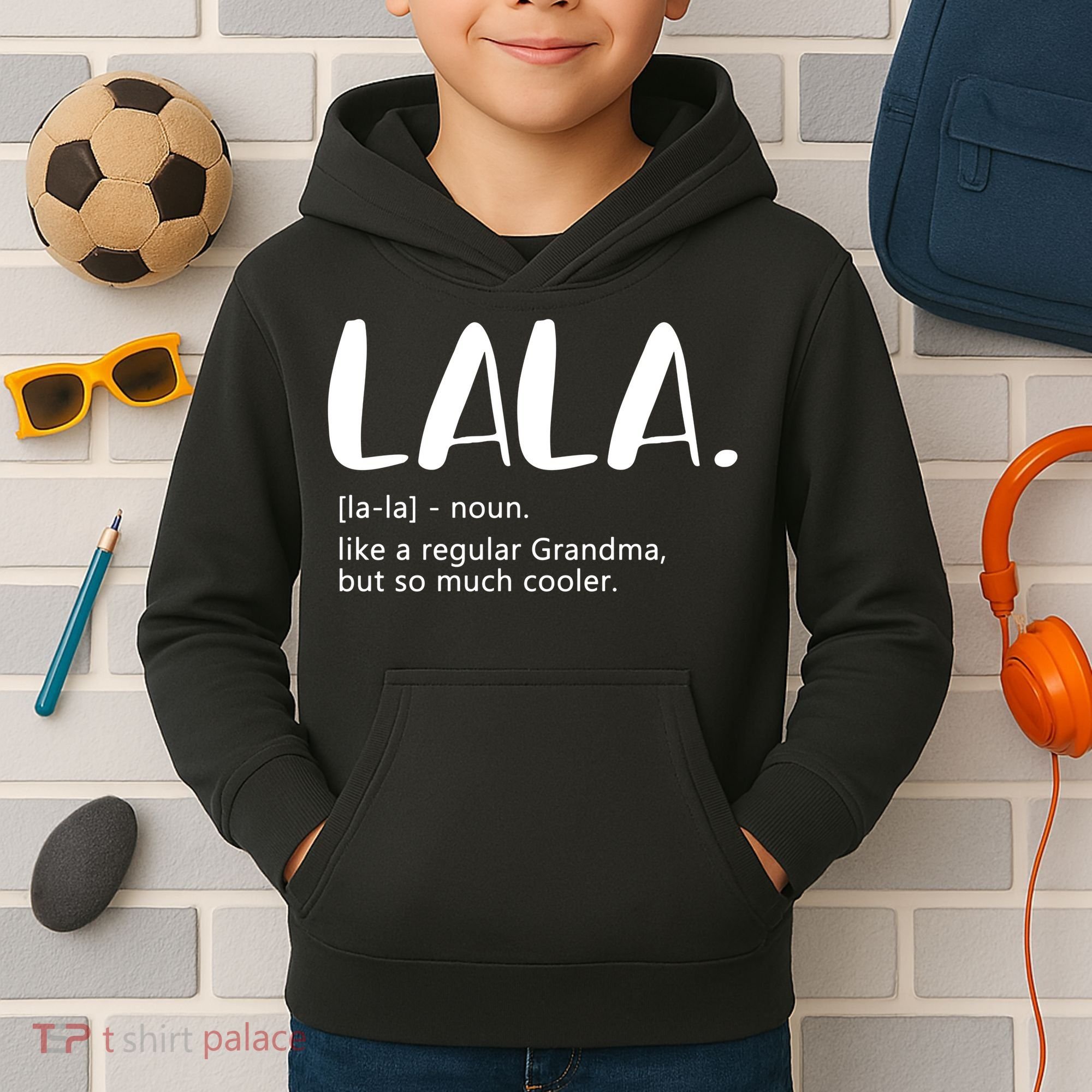 Lala Dictionary Like A Regular Grandma But Cooler Funny Kids Hoodie