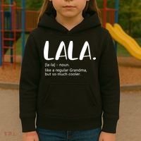 Lala Dictionary Like A Regular Grandma But Cooler Funny Kids Hoodie thumb 3