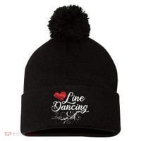 Line Dancing Line Dance Pom Pom 12in Knit Beanie thumb 0