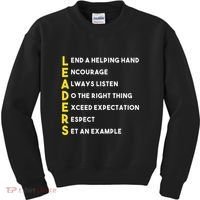 Leader Definition Leadership Office Teamwork Influencer Boss Kids Sweatshirt thumb 0