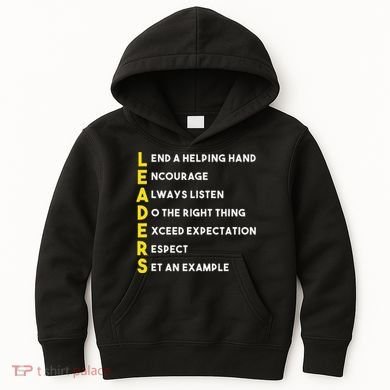Leader Definition Leadership Office Teamwork Influencer Boss Kids Hoodie