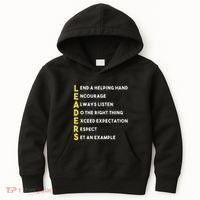 Leader Definition Leadership Office Teamwork Influencer Boss Kids Hoodie thumb 0