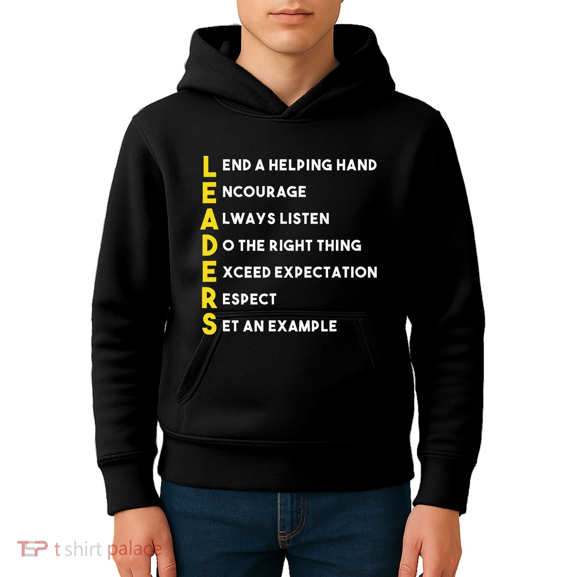 Leader Definition Leadership Office Teamwork Influencer Boss Kids Hoodie