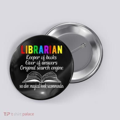 Librarian Definition Library Worker Day Button