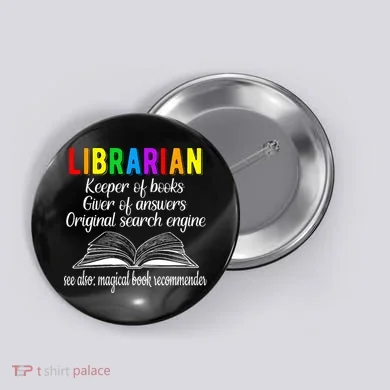 Librarian Definition Library Worker Day Button