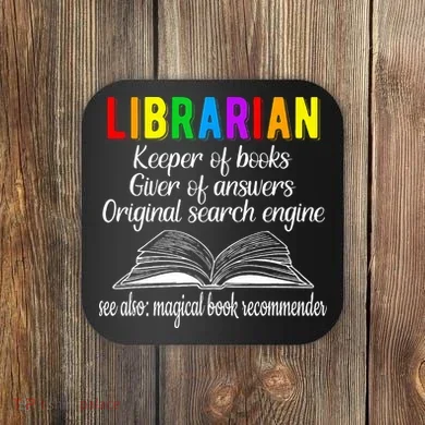 Librarian Definition Library Worker Day Coaster