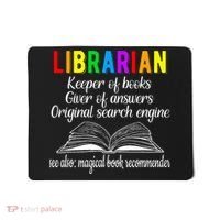 Librarian Definition Library Worker Day Mousepad thumb 0