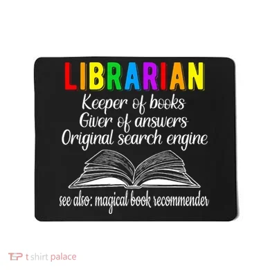 Librarian Definition Library Worker Day Mousepad