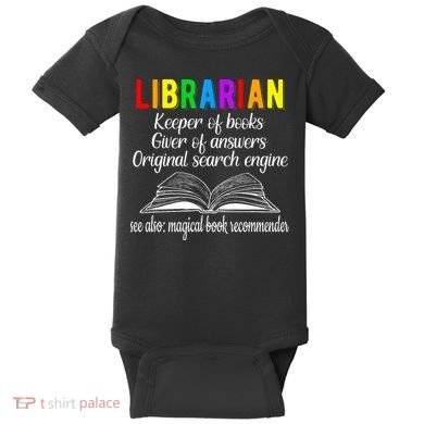 Librarian Definition Library Worker Day Baby Bodysuit