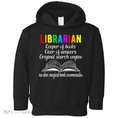 Librarian Definition Library Worker Day Toddler Hoodie