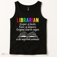Librarian Definition Library Worker Day Tank Top thumb 2