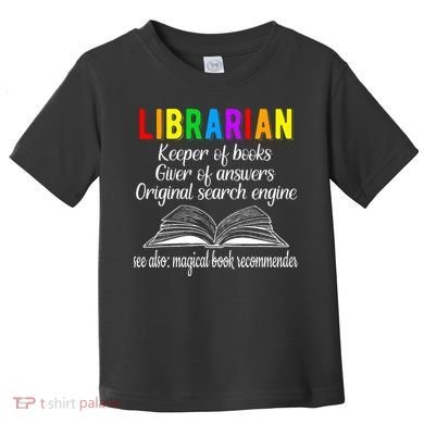 Librarian Definition Library Worker Day Toddler T-Shirt