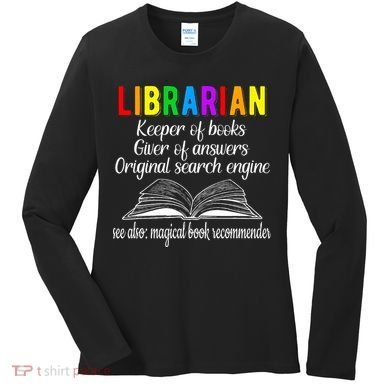 Librarian Definition Library Worker Day Women's Long Sleeve Shirt