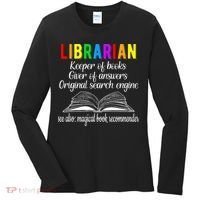 Librarian Definition Library Worker Day Women's Long Sleeve Shirt thumb 0