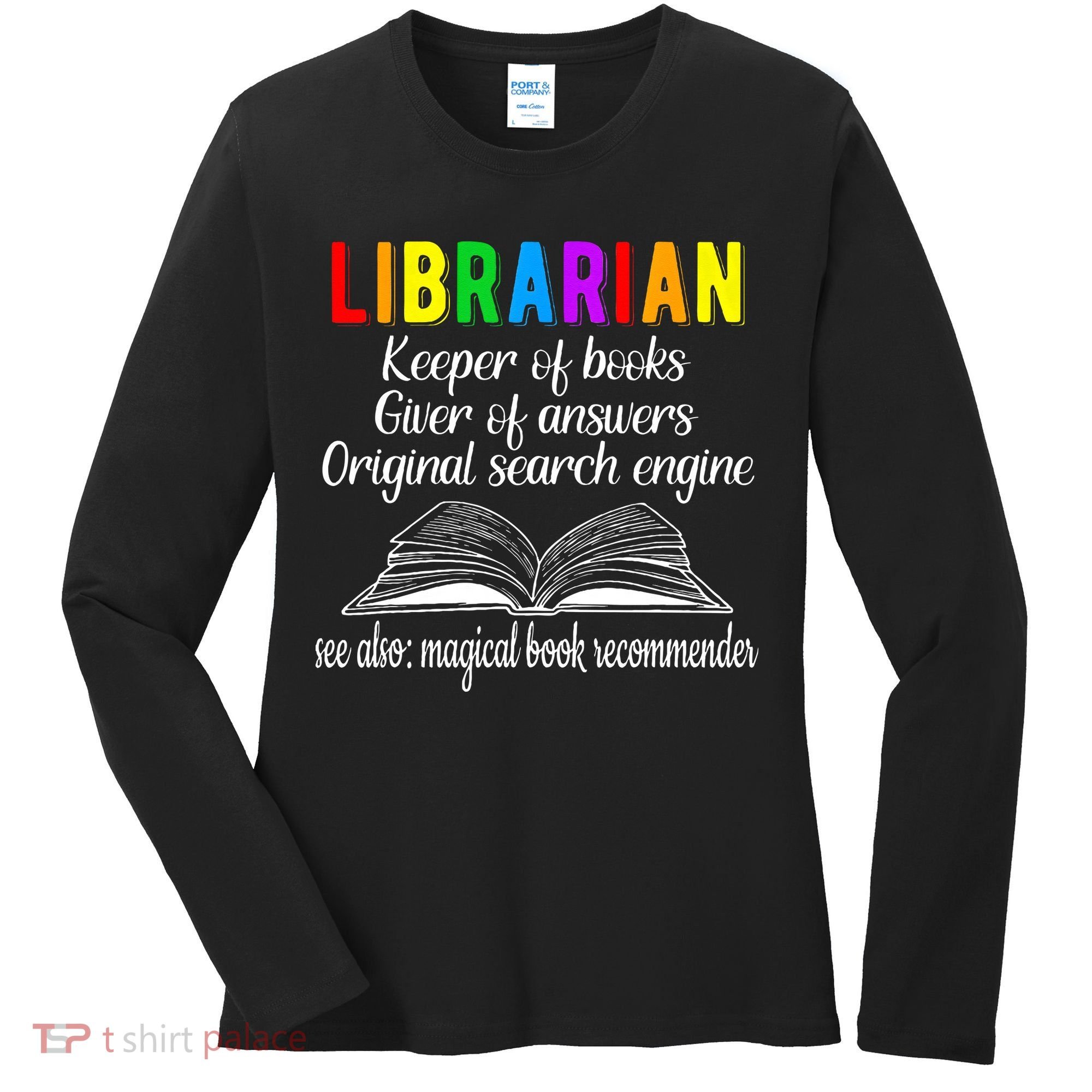 Librarian Definition Library Worker Day Women's Long Sleeve Shirt