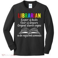 Librarian Definition Library Worker Day Kids Long Sleeve Shirt thumb 0