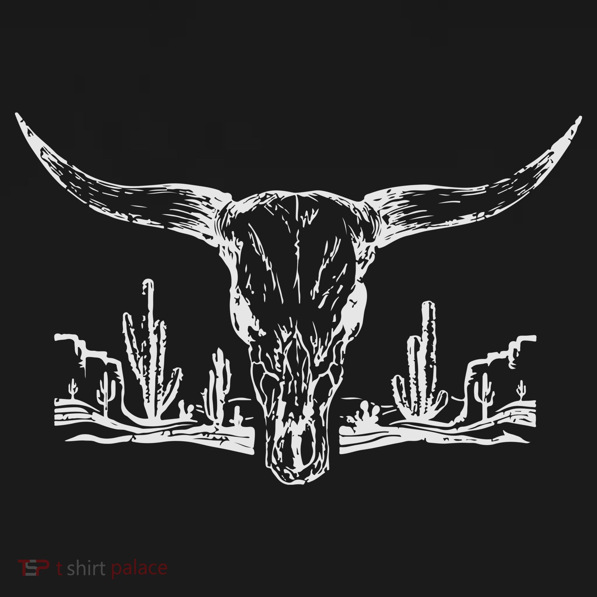 Longhorn Desert Life Cactus Cow Skull Women's Hoodie