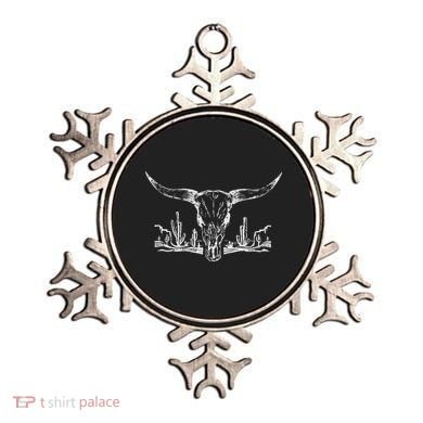 Longhorn Desert Life Cactus Cow Skull Ornament