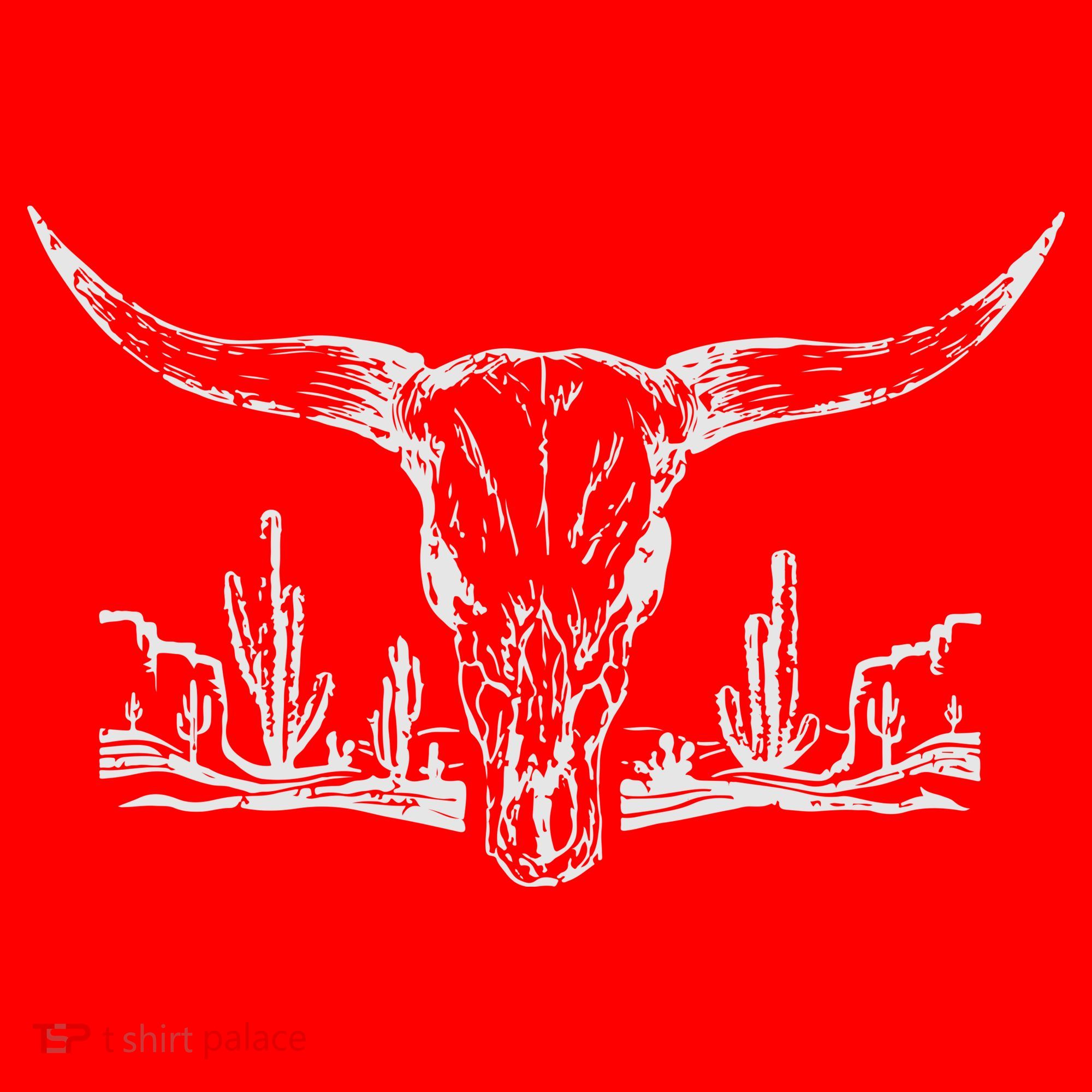 Longhorn Desert Life Cactus Cow Skull Santa Hat