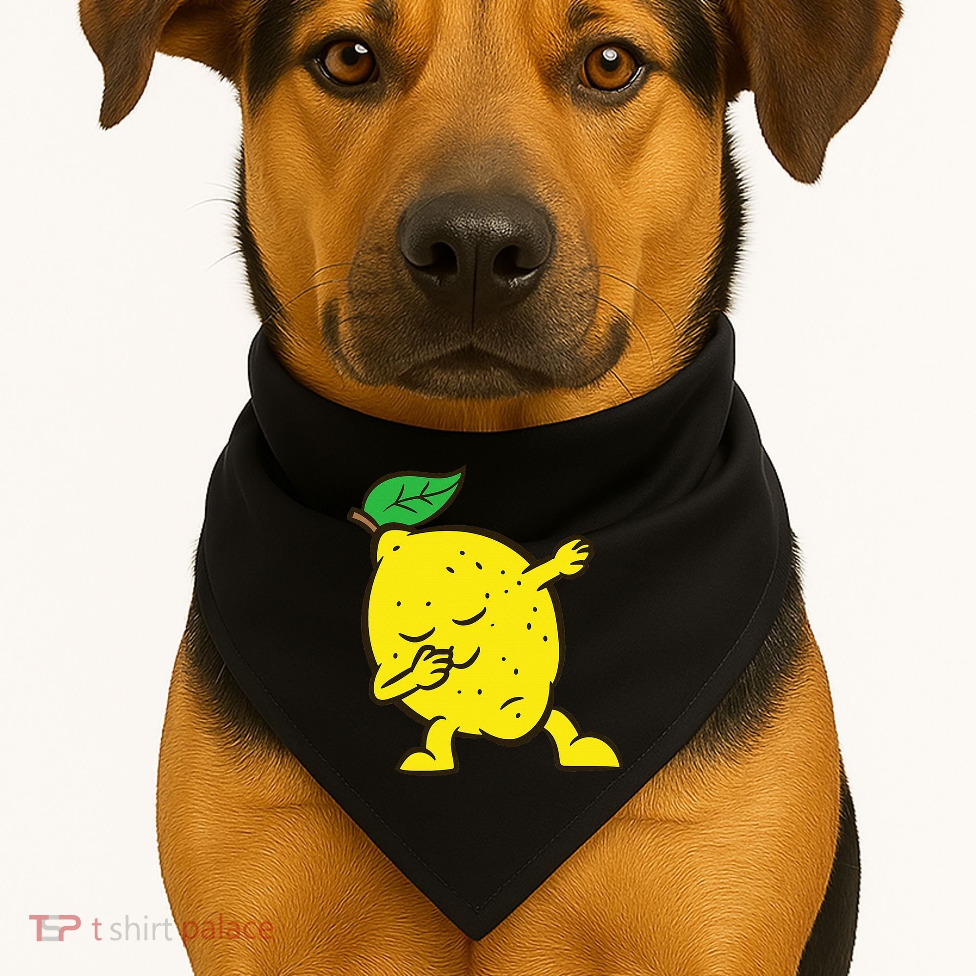 Lemon Dabbing Lemon Fruit Love Lemons USA-Made Doggie Bandana