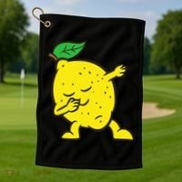 Lemon Dabbing Lemon Fruit Love Lemons Golf Towel thumb 1