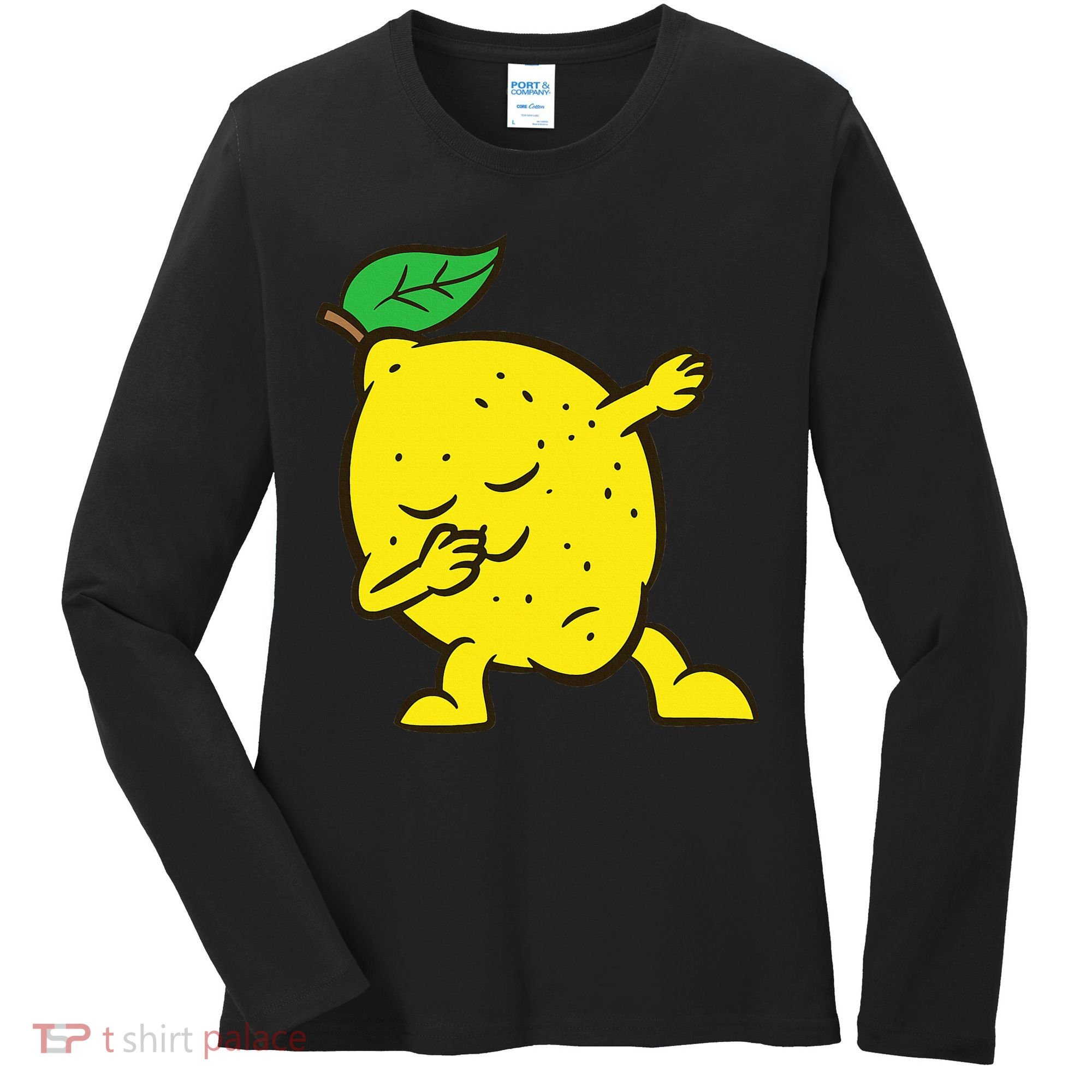 Lemon Dabbing Lemon Fruit Love Lemons Women's Long Sleeve Shirt