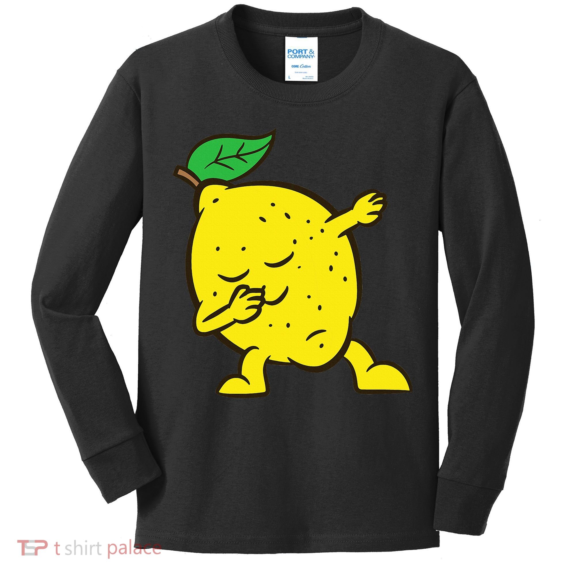 Lemon Dabbing Lemon Fruit Love Lemons Kids Long Sleeve Shirt