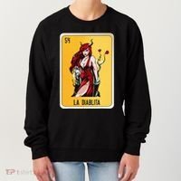 La Diablita Mexican Slang Chicano Bingo Cards Women's Sweatshirt thumb 0