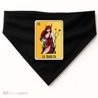 La Diablita Mexican Slang Chicano Bingo Cards USA-Made Doggie Bandana thumb 0