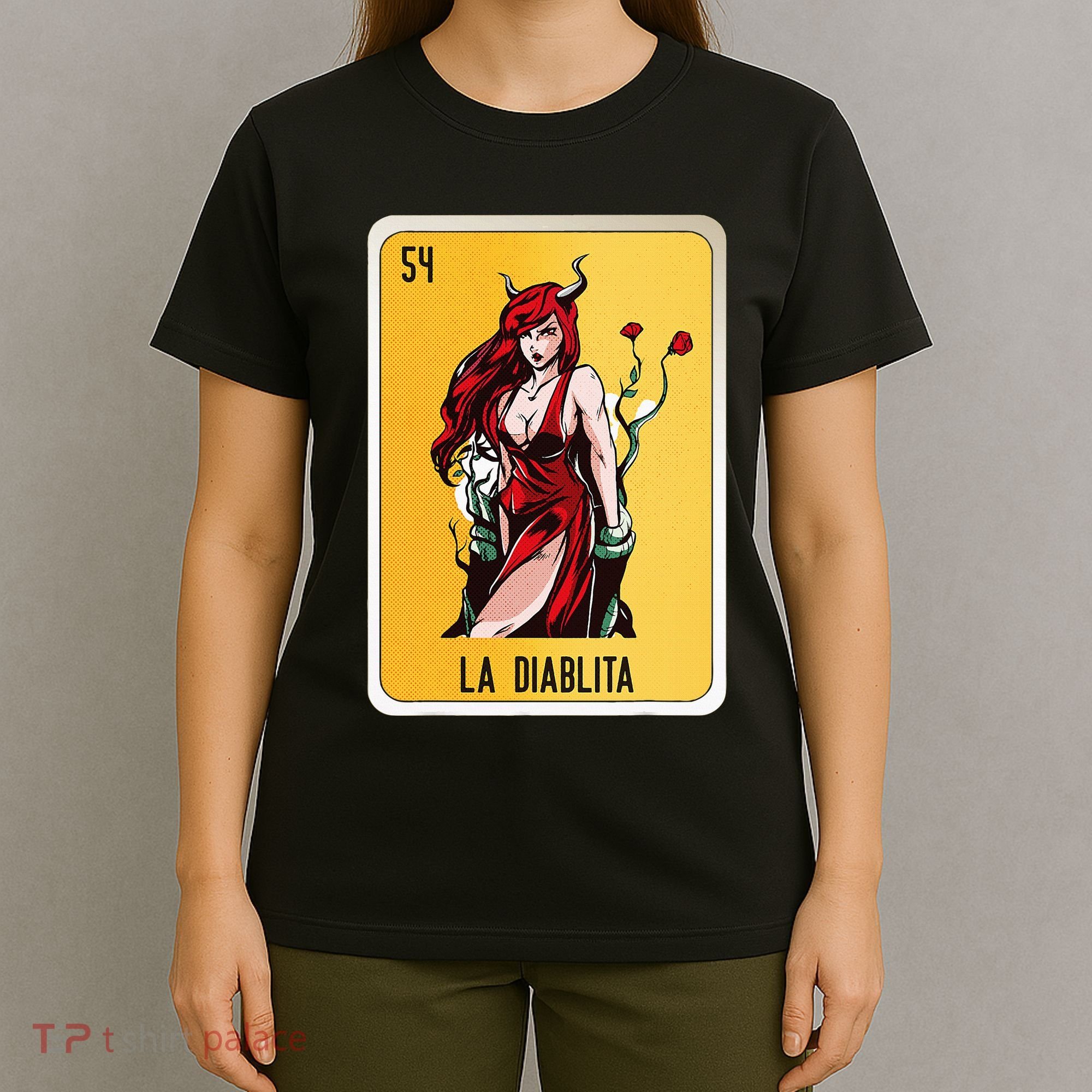 La Diablita Mexican Slang Chicano Bingo Cards T-Shirt