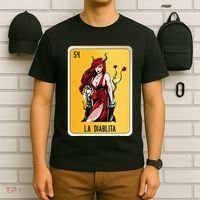 La Diablita Mexican Slang Chicano Bingo Cards T-Shirt thumb 6