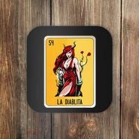 La Diablita Mexican Slang Chicano Bingo Cards Coaster thumb 0