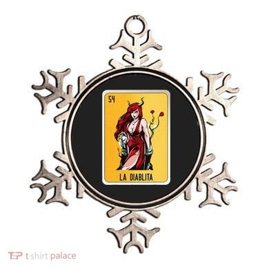 La Diablita Mexican Slang Chicano Bingo Cards Ornament