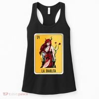 La Diablita Mexican Slang Chicano Bingo Cards Women's Tank Top thumb 0