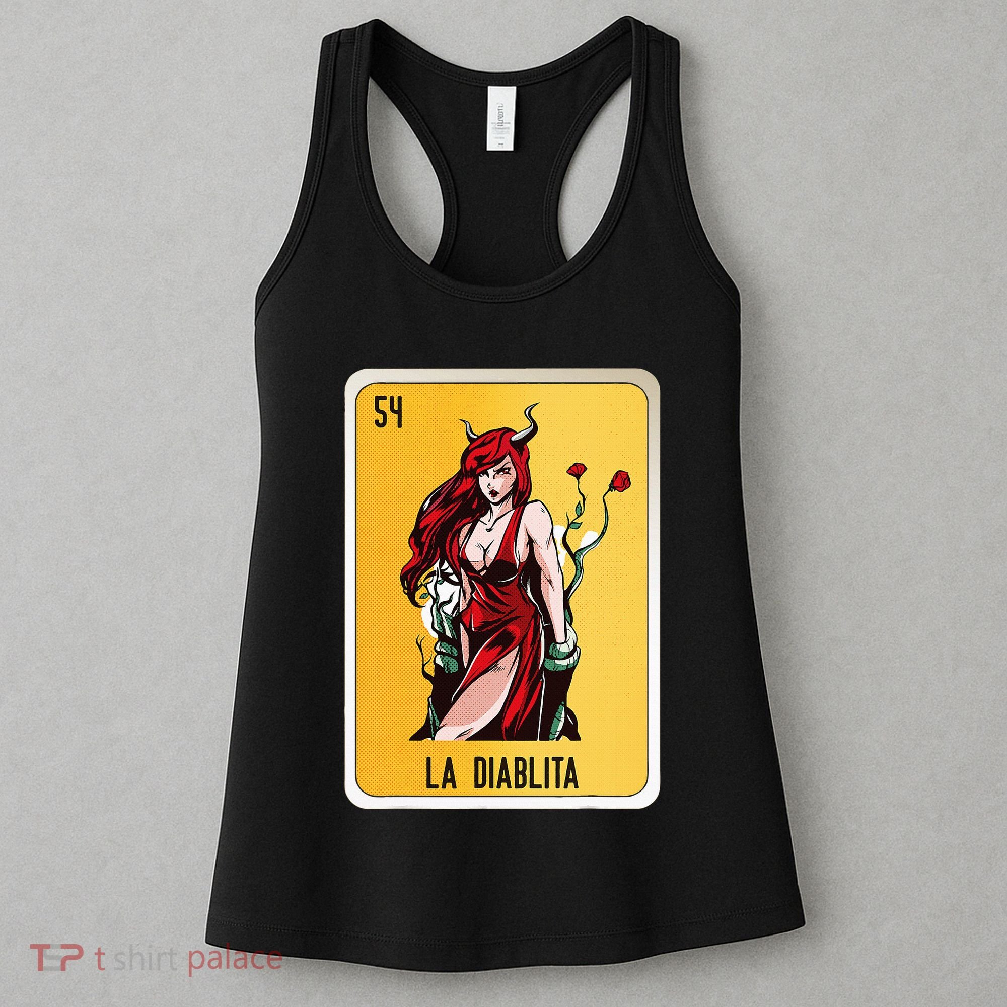 La Diablita Mexican Slang Chicano Bingo Cards Women's Tank Top