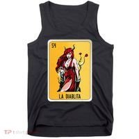 La Diablita Mexican Slang Chicano Bingo Cards Tank Top thumb 0