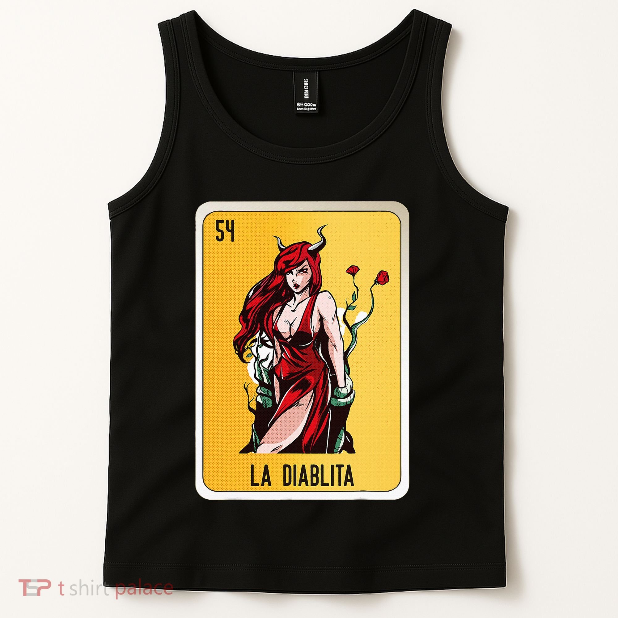 La Diablita Mexican Slang Chicano Bingo Cards Tank Top