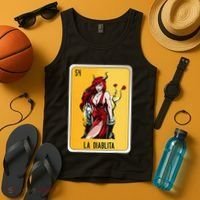 La Diablita Mexican Slang Chicano Bingo Cards Tank Top thumb 4