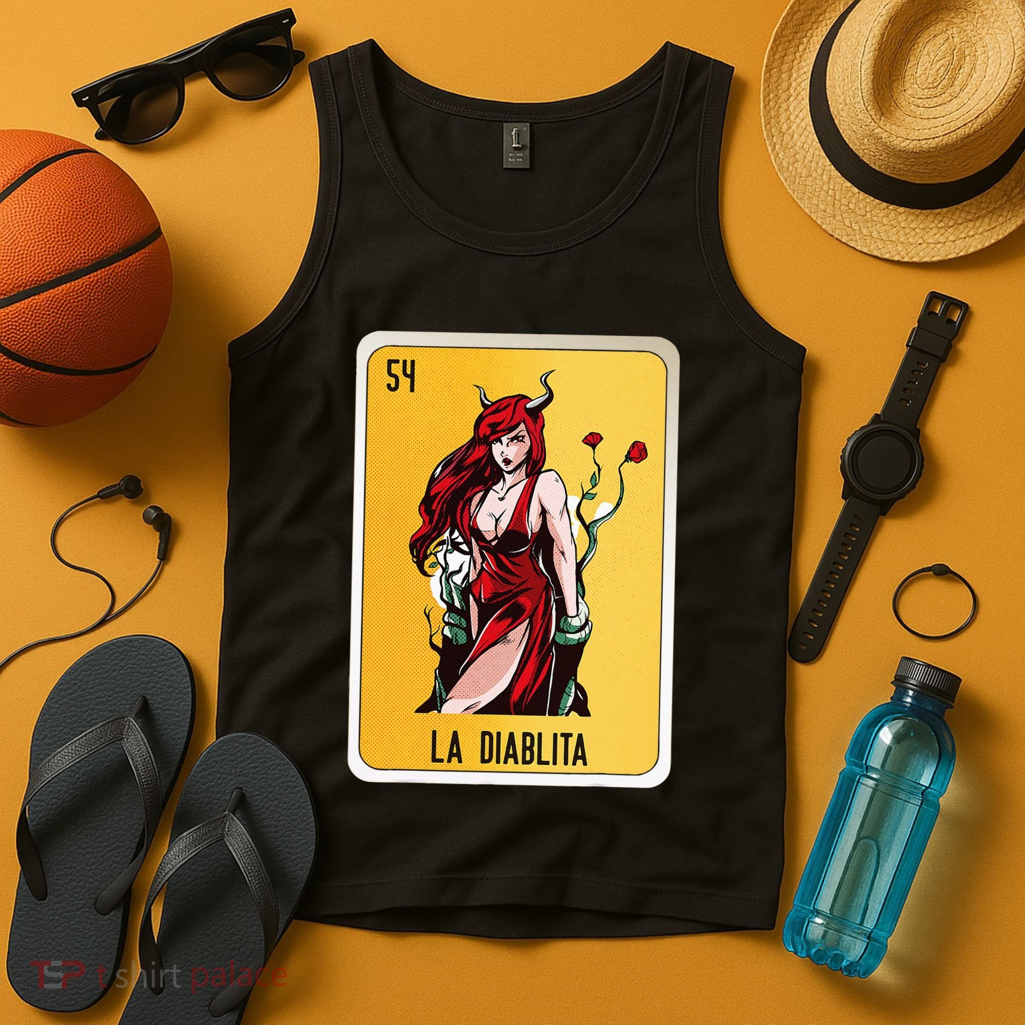 La Diablita Mexican Slang Chicano Bingo Cards Tank Top