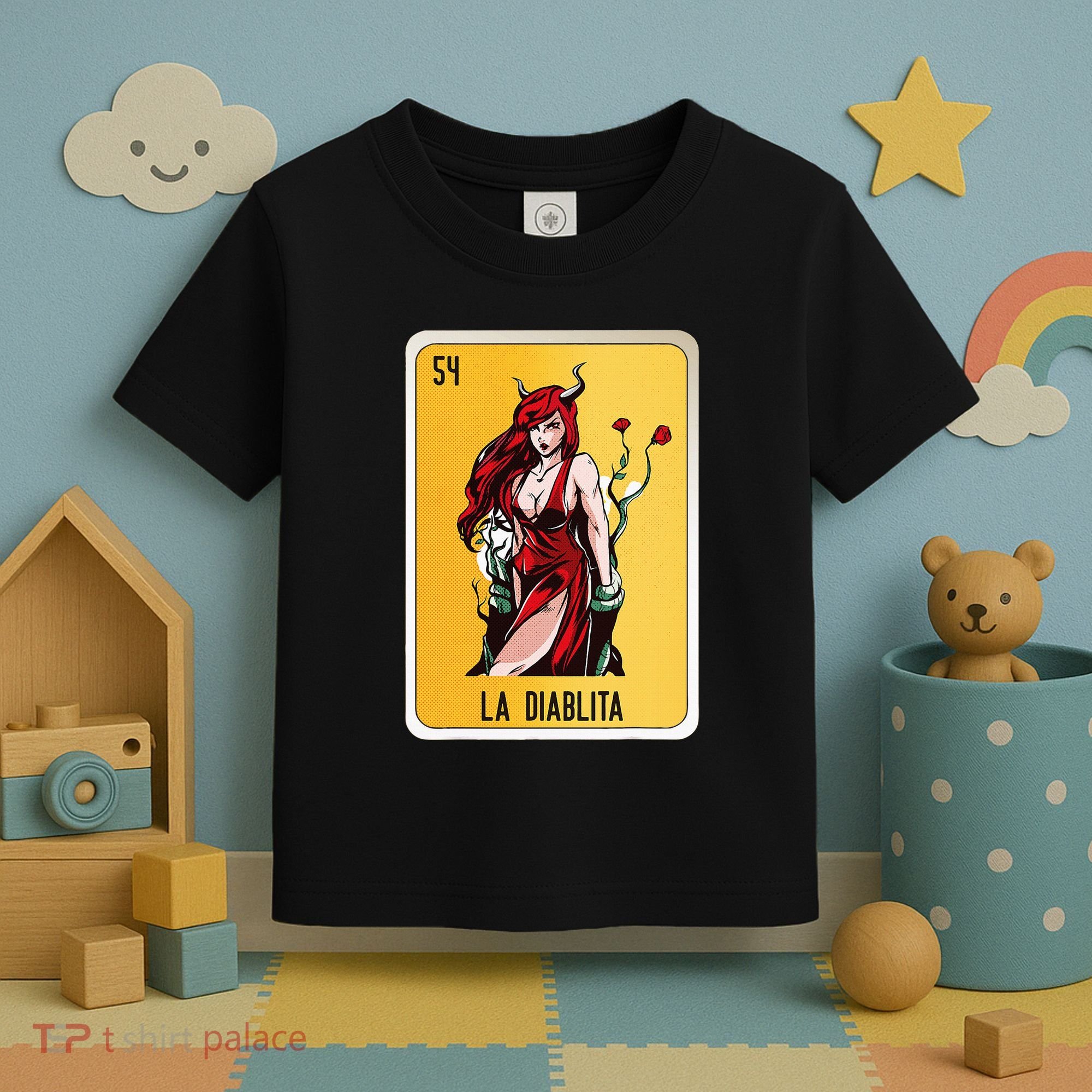 La Diablita Mexican Slang Chicano Bingo Cards Toddler T-Shirt