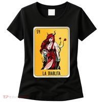La Diablita Mexican Slang Chicano Bingo Cards Women's T-Shirt thumb 0
