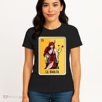 La Diablita Mexican Slang Chicano Bingo Cards Women's T-Shirt thumb 4