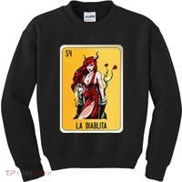 La Diablita Mexican Slang Chicano Bingo Cards Kids Sweatshirt thumb 0