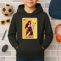 La Diablita Mexican Slang Chicano Bingo Cards Kids Hoodie thumb 2