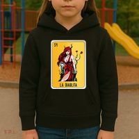 La Diablita Mexican Slang Chicano Bingo Cards Kids Hoodie thumb 3