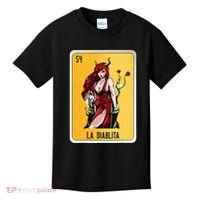 La Diablita Mexican Slang Chicano Bingo Cards Kids T-Shirt thumb 0