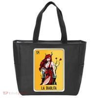 La Diablita Mexican Slang Chicano Bingo Cards Tote Bag thumb 0